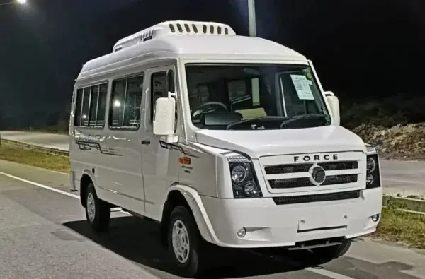 Tempo Traveller rental vehicle for pilgrim and family groups
